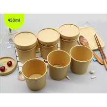 Eco-Friendly Disposable Craft Paper Bowl for Salad Soup or Noodles Take to Go